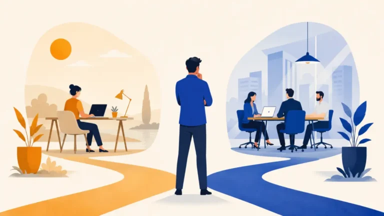 Illustration : Indépendant ou portage salarial