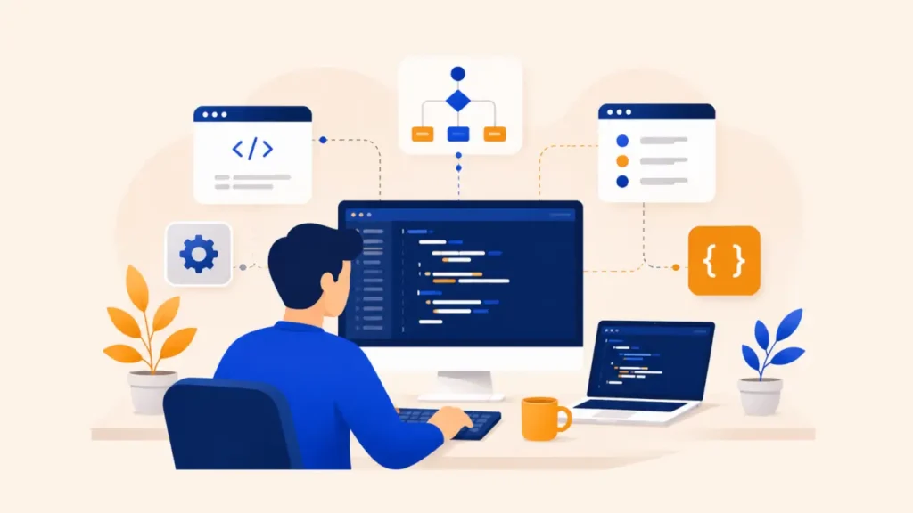 Illustration : logiciel informaticien