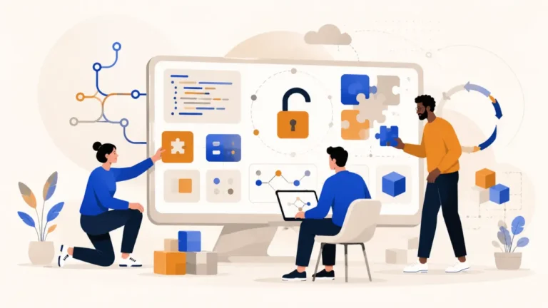 Illustration : Logiciel open source en entreprise