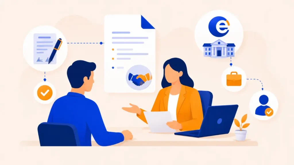 Illustration : rupture conventionnel pole emploi